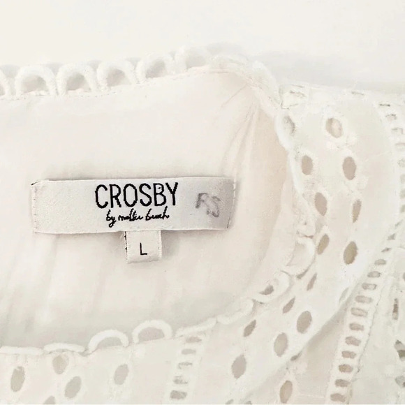 CROSBY BY MOLLIE BURCH Joe Joe Dress in White L - Picture 4 of 12